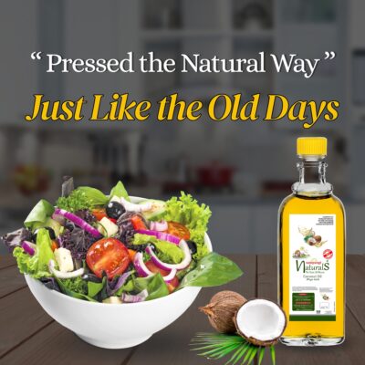 healthy vegetable salad made with sampangi naturals coconut oil