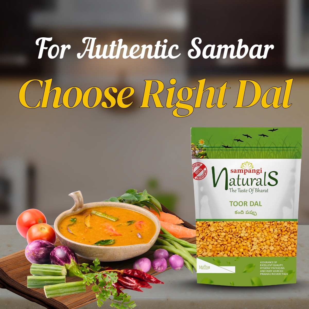 spicy sambar made with sampangi naturals toordal