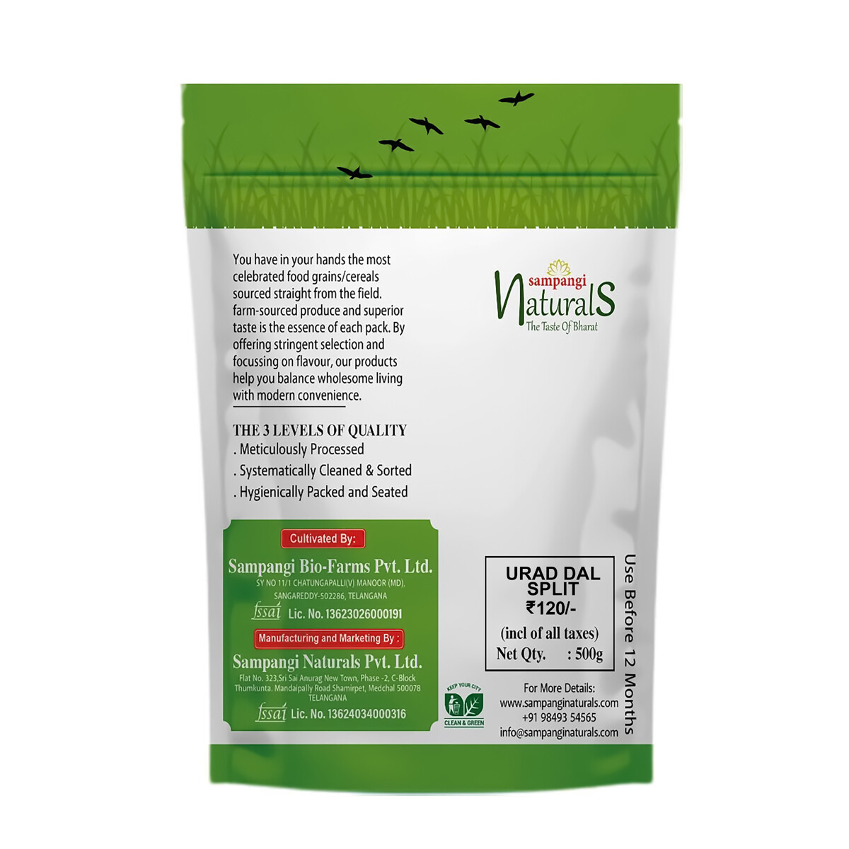 sampangi naturals moong dal urad dal split