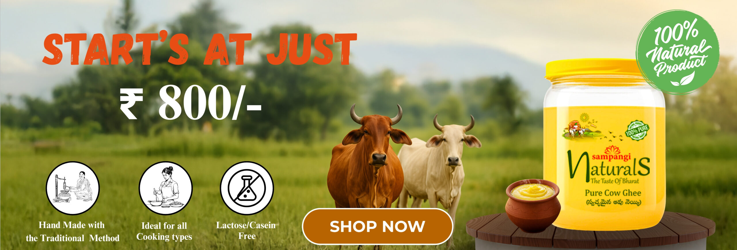 sampangi naturals bufffalo ghee cow ghee