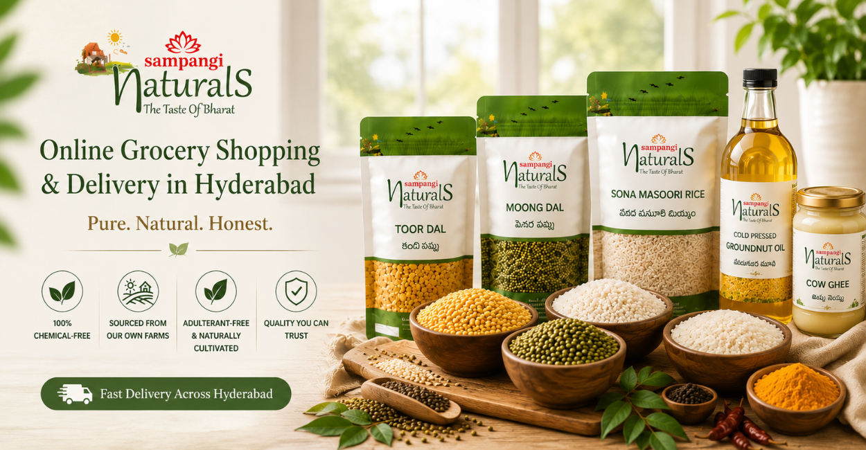 Online Grocery Shopping & Delivery in Hyderabad Sampangi naturals